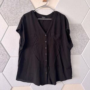 Torrid Challis Button-Front Dolman Sleeve Top 🖤